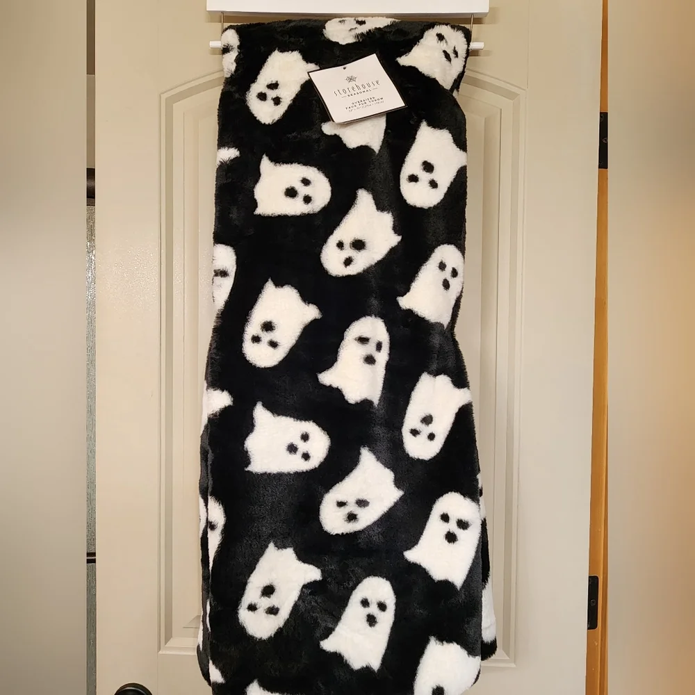 Storehouse Ghost Throw Blanket Oversized Faux Fur Halloween Throw
